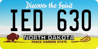 ND license plate IED630