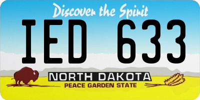 ND license plate IED633