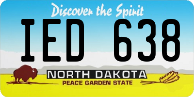 ND license plate IED638