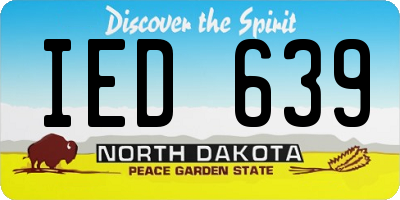 ND license plate IED639