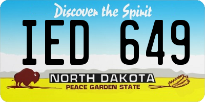ND license plate IED649