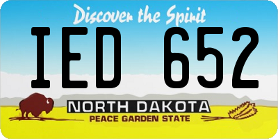 ND license plate IED652