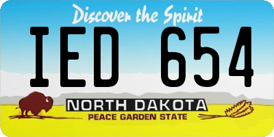 ND license plate IED654