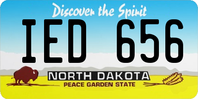 ND license plate IED656