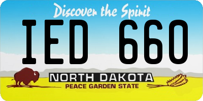 ND license plate IED660