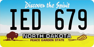 ND license plate IED679