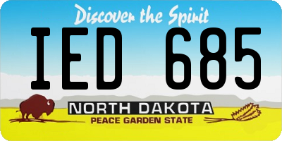 ND license plate IED685