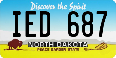 ND license plate IED687