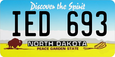 ND license plate IED693