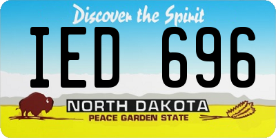 ND license plate IED696