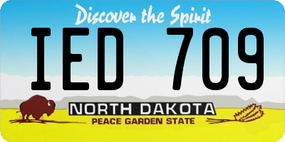 ND license plate IED709