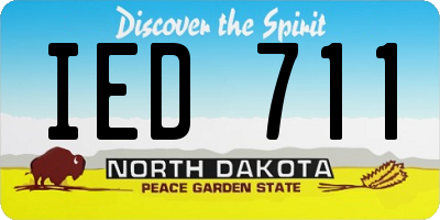 ND license plate IED711