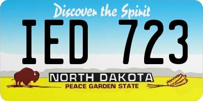 ND license plate IED723