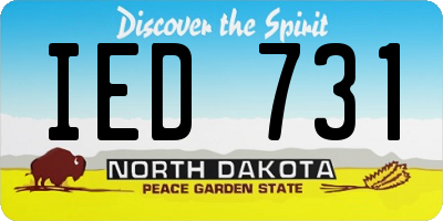 ND license plate IED731