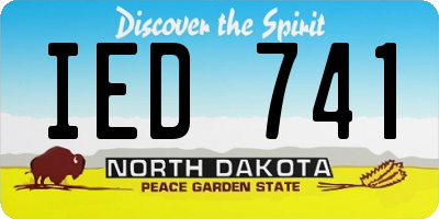 ND license plate IED741
