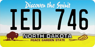 ND license plate IED746