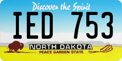 ND license plate IED753