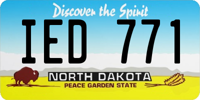 ND license plate IED771
