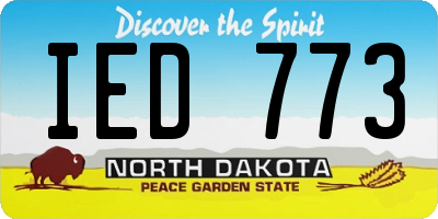 ND license plate IED773