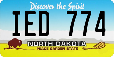 ND license plate IED774