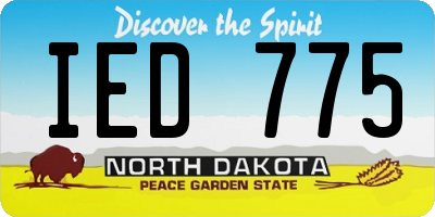 ND license plate IED775