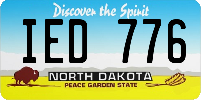 ND license plate IED776