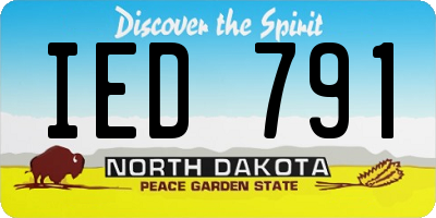 ND license plate IED791