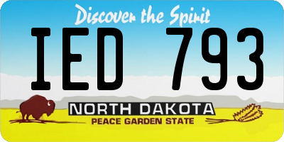 ND license plate IED793