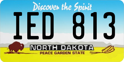 ND license plate IED813