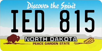 ND license plate IED815