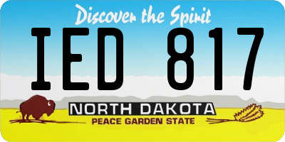 ND license plate IED817