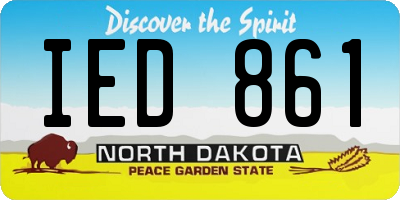 ND license plate IED861