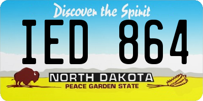 ND license plate IED864