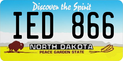 ND license plate IED866