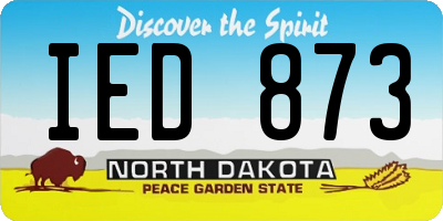 ND license plate IED873