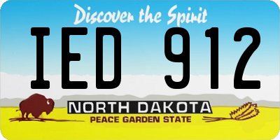 ND license plate IED912