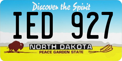 ND license plate IED927
