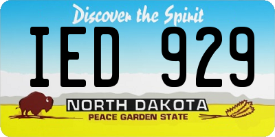 ND license plate IED929
