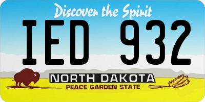 ND license plate IED932