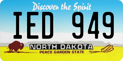 ND license plate IED949