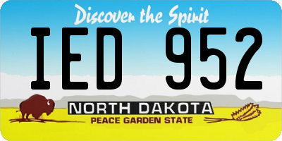 ND license plate IED952
