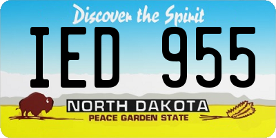 ND license plate IED955