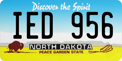 ND license plate IED956