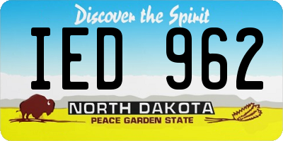 ND license plate IED962