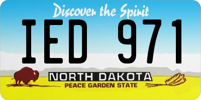 ND license plate IED971
