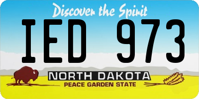 ND license plate IED973