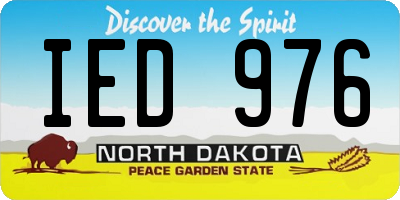 ND license plate IED976