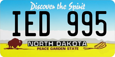 ND license plate IED995