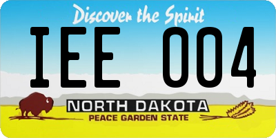 ND license plate IEE004