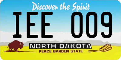 ND license plate IEE009